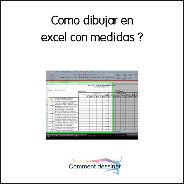 Como dibujar en excel con medidas